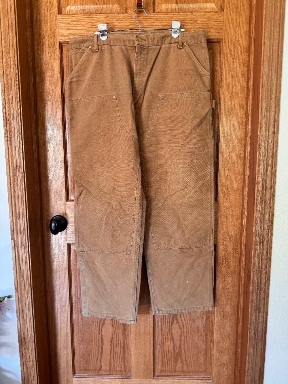 Vintage Men's Carhartt Firm Duck Double-Front Carpenter/Utility Pants Size 42x32